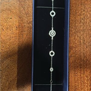 Swarovski Silver Circle Link Bracelet